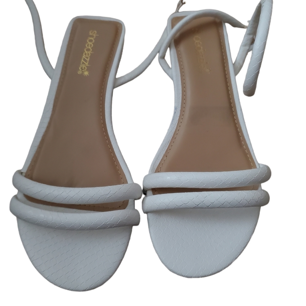 WHITE ROLANDE WEDGE SANDAL - Picture 2 of 4